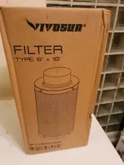 VIVOSUN 6Inch Air Carbon Filter Odor Control Flange 6" x 18" Grow Tent