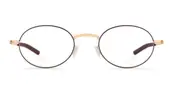 Ic! Berlin M1567 Osure Rose Bordeaux Circle Men's Glasses Brown Size 49 - Private Health Rebate - Blue Light Block Available