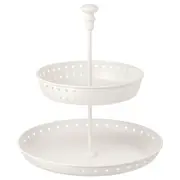 GARNERA serving stand, two tiers, white
