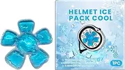 Ice Pack Hat, Headache Relief Cap, Flexible Gel Helmet, Reusable Cooling Pad, Soothing Comfort Fit, Size, Fever Injury Migraine Use, 17.5x16.5cm Blue