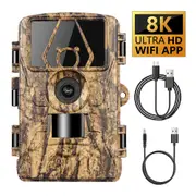 Ultra HD 8K Video 60MP Photo APP WIFI Outdoor Hunting Camera Track Camera