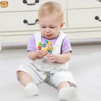 在飛比找蝦皮購物優惠-紋理嬰兒搖鈴嬰兒搖鈴出牙玩具刺激嬰兒球牙膠易於握持嬰兒玩具抓