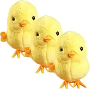 Yardwe 3Pcs Wind Up Chick for Cute Party Supplies for Lightweight Chick Stimulates Hand Eye Coordination