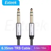 1/4" TRS 6.35mm Stereo Cable male to male Balanced Audio Patch Lead Gold Plated
