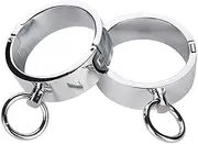 Wrist Handcuffs Ankle Shackles Metal Steel Lockable Restraint Bondage Set Fetish BDSM Slave Fetter for Couples Toy (8.5cm/3.34")