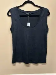 Banana Republic Linen Tank Top Black Size Small NWT