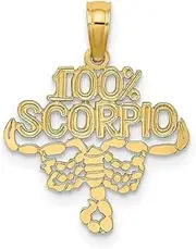 [JewelryWeb] 16.15mm Gold 100% Scorpio Zodiac Charm