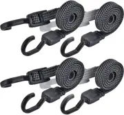 Bungee Cord with Hooks Heavy Duty,4 Pack 3.3 Ft Adjustable Flat Bungee Cords ...