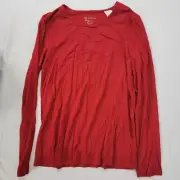 Chico's Women's Long Sleeve Pullover Shirt Top Razzle Red Size 0 ( XS 4 ) Rayon
