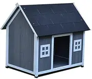 PawHub Wooden Pet Dog Kennel Timber Awning House Cabin Wood Log Box 100X90 cm