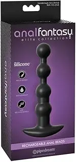 Pipedreams Anal Fantasy Elite Rechargeable Anal Beads, Black