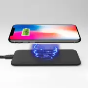 Fuji Labs Wireless Qi Cell phone Charger Rubber Oil Coated, Black