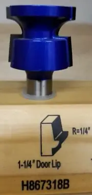 New Blue Tornado H867318B 1-1/4" In Door Lip Router Bit 1/2" Shank Woodworking