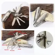 Multi Purpose Folding Pocket Swiss Army Knife Survival Stainless Steel Tool Au