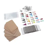 180Pcs Sublimation Keychains Kit With MDF Blanks Rings Tassels Card Bags