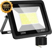 LED Flood Light Outdoor, 100W 10000LM LED Floodlights 6500K Daylight White Secur