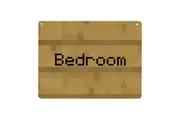 Grindstore Bedroom Note Pixel Mini Tin Sign (Brown) (One Size)