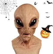 Alien Funny Mask, 2024 Latex Full Head Realistic Masks Halloween Skull Latex Skeleton Fancy Mask for Men Women Costume Party