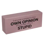 1pce 20cm Funny Saying Joke Block Quirky Gift