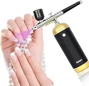 Cordless Airbrush Kit, Airbrush Nail Machine, Airbrush Nail Spray, Air Brush Gun with Compressor, USB Rechargeable for Airbrush Gel Nail Polish, Nail Art Stencils, Nail Paint