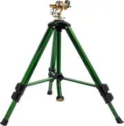 Impact Sprinkler on Tripod Base, Heavy Duty Brass Sprinklers for Yard Lawn Garde