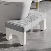 Toilet Stool Squat Adult, Poop Stool for Bathroom Adults, Toilet Foot Stool for Pooping, Toilet Step Stool for Kids, Non-Slip Surface, Sturdy Plastic