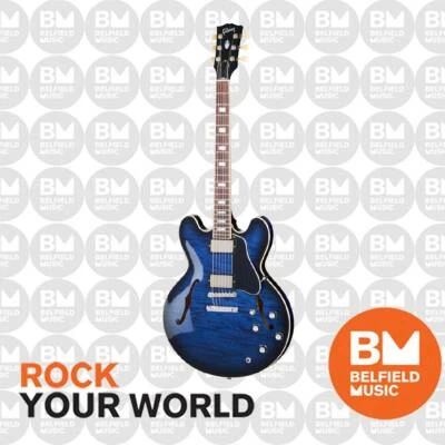 Gibson ES-335 Figured Electric Guitar Semi-Hollow Custom Colour Deep Ocean Burst