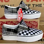 Vans Era Platform Plain Checkerboard Black/White VN0A3WLUVYD Men's Shoes.