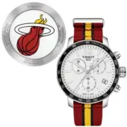 Tissot Quickster Miami Heat NBA Special Edition Silver Dial Watch T0954171703708