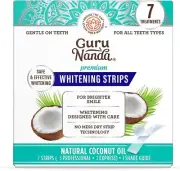 GuruNanda Teeth Whitening Strips with Coconut Oil-14 Enamel Safe Strips