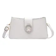 Women Lattice Pattern PU Leather Handbags Lady Solid Color Travel Shoulder Tote Bag Youth Ladies Simple Versatile Bag