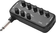 Bass Amplifier Mini Amp Headphone Bass Amplifier Plug and Play for Electric Bass Musical Instrument 3 Built-in Speaker Simulations OTG Internal Recording