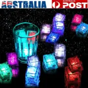 1/12pcs Light Up Ice Cubes Color Change Liquid Sensor for Party Rave Wedding AU