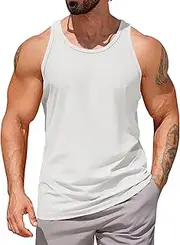 [COOFANDY] Men's Workout Tank Tops 2 Pack Quick Dry Y-Back Gym Tank Muscle Training Athletic Sleeveless Shirts