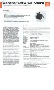 JBL Control 24C/CT Micro Pro Series Two-Way 6" Ceiling Speaker Systems (1-set)