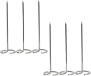 6Pcs Stainless Steel Vertical Skewers for BBQ Grilling for Air Fryer and Oven for Kebab Shrimp Chicken Vegetables and More