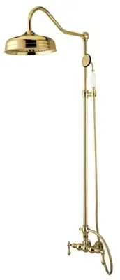 Kingston Brass CCK617 Vintage Ceramic Disc Retrofit Shower System - Brass