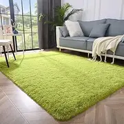 Plush Carpets Fluffy Ultra Soft Indoor Modern Area Rugs Living Room Play Mats for Children Bedroom Home Decor Nursery Rug,Green,120x160cm