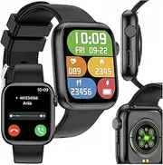 FOREVER Smartwatch IGo Watch 3 Black - Smartwatch Women and Men 1.83 Inch - Sports Watch Fitness Tracker with Pedometer and Sleep Tracker - Smart Watch for Android and iOS - Waterproof IP67
