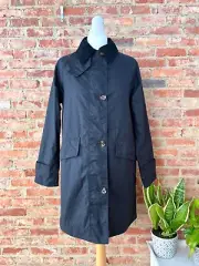 New BARBOUR Navy Linnea Wax Jacket £229 Size UK 8 EU 34 USA 4 Small Net A Porter