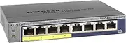 NETGEAR GS108PE ProSafe Plus 8-Port Managed Gigabit Internet Ethernet Switch with 4-Port PoE, Black, 8 Port PoE (Managed Plus), GS108PE-300AJS