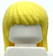 Lego New Bright Light Yellow Mini Doll Hair Friends Long Straight Hole on Top