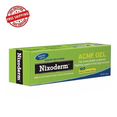 NIXODERM Acne Gel 20ml Unclog Pores and Lighten Acne Marks Scars FREE SHIPPING