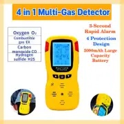 4 in 1 5000mAh Multi-Gas Detector Visual Safety Alarm Sensor Portable HD5 New