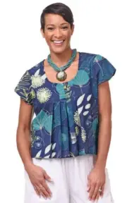 Tulip Clothing Daley Womens Short Sleeve Pullover Top in Portland