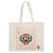 Wests Tigers NRL Canvas Tote Carry Shopping Grocery Bag