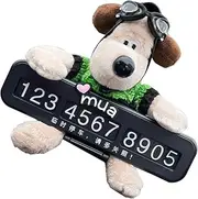 Temporary Parking Card License Plate, Temporary Parking Sign | Temporary Car License Plate - Phone Number Plate, Parking Mobile Phone Number Plate for Dashboard