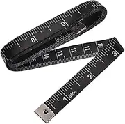 uxcell Cloth Tape Measure for Body 1.5m 60 Inch Metric Inch Measuring Tape Soft Dual Sided for Tailor Sewing Black