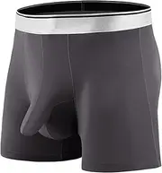 [Generic] Mens Pack of Boxers Men's Sexy Out Running Tight Pant Breathable Comfortable Boxers Underpant Buttock Movement Pants Underwear Pant Pocket Underwear Men
