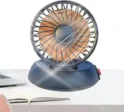 Car Fan - Single Head Air Circulator | Foldable Vehicle Cooling Fan, 3 Speeds, for SUVs, RVs, Trucks, Sedans, Cruises, USB Powered
